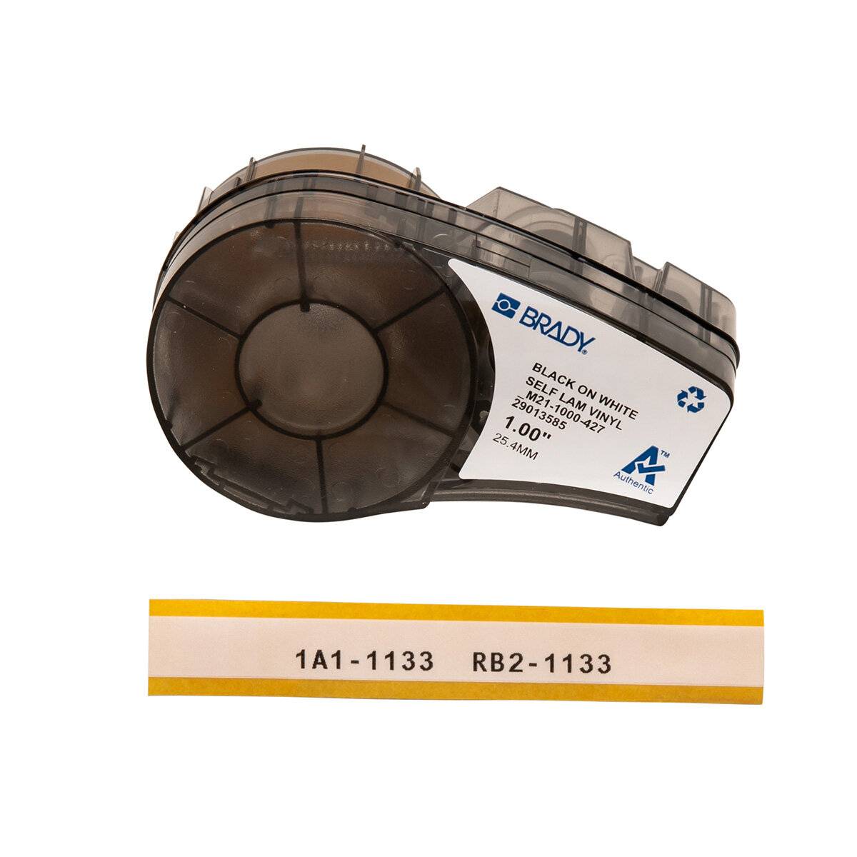 Brady BP110928 Selbstlaminierende Etiketten zur Kabelbeschriftung für Kabel ø: 2,7 - 5 mm, M21 Nastro autolaminante-1