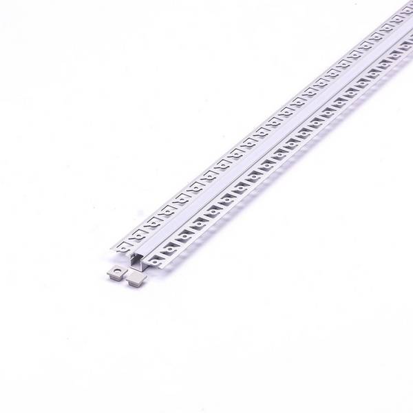 V-TAC Profilo Cartongesso Strip LED L:9.5mm Silver/Copertura Opaca 2000x52.1x12.5mm