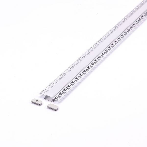 V-TAC Profilo per Cartongesso Strip LED L:20.7mm Silver/Copertura Opaca 2000x61.5x14mm
