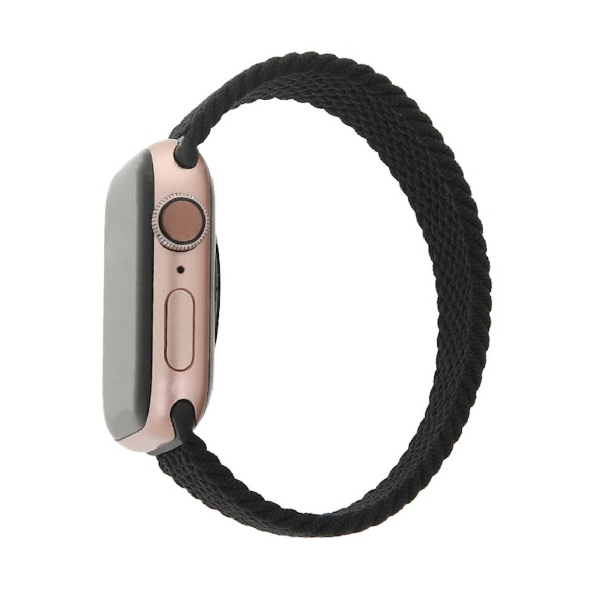 Elastisches Band für Smartwatch kompatibel mit Apple Watch Serie Schwarz 42/45/49 mm XS-1