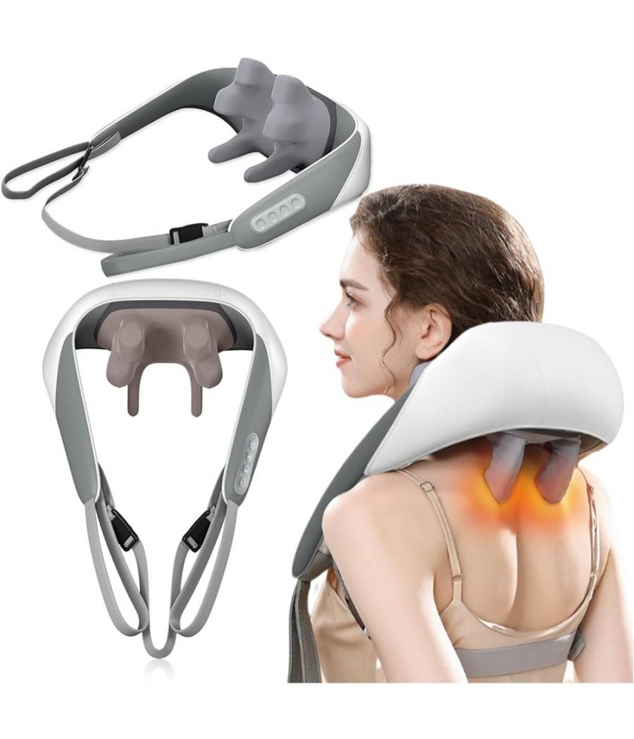 Massaggiatore Per Collo Schiena Spalle Gambe Calore Massaggiante Ricaricabile 5d --0