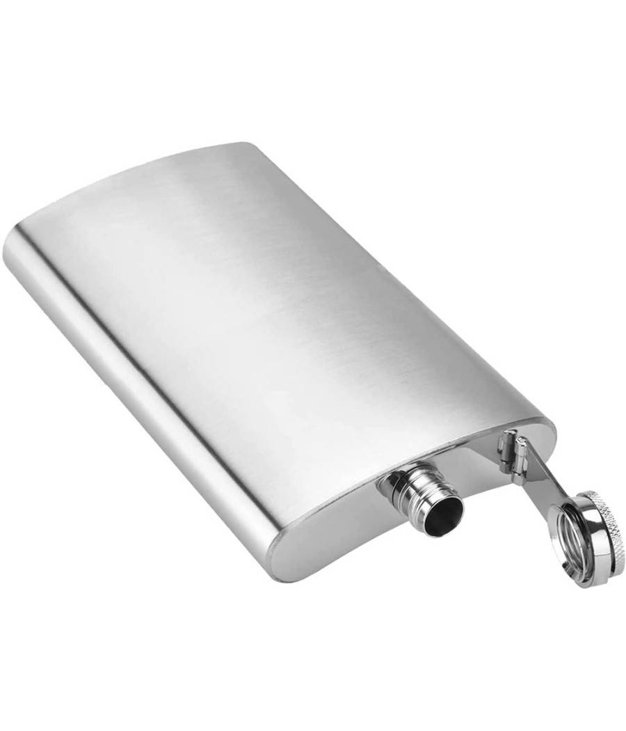 Fiaschetta Bottiglietta In Acciaio Inox Da 177 Ml 6 Once Tascabile Ergonomico --1