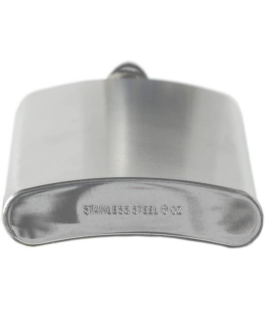 Fiaschetta Bottiglietta In Acciaio Inox Da 177 Ml 6 Once Tascabile Ergonomico --3