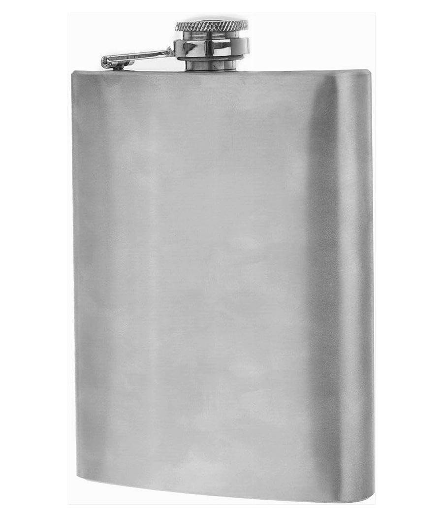 Fiaschetta In Acciaio Inox 240 Ml Per Whisky Brandy Rum Vodka Tascabile Viaggio --1