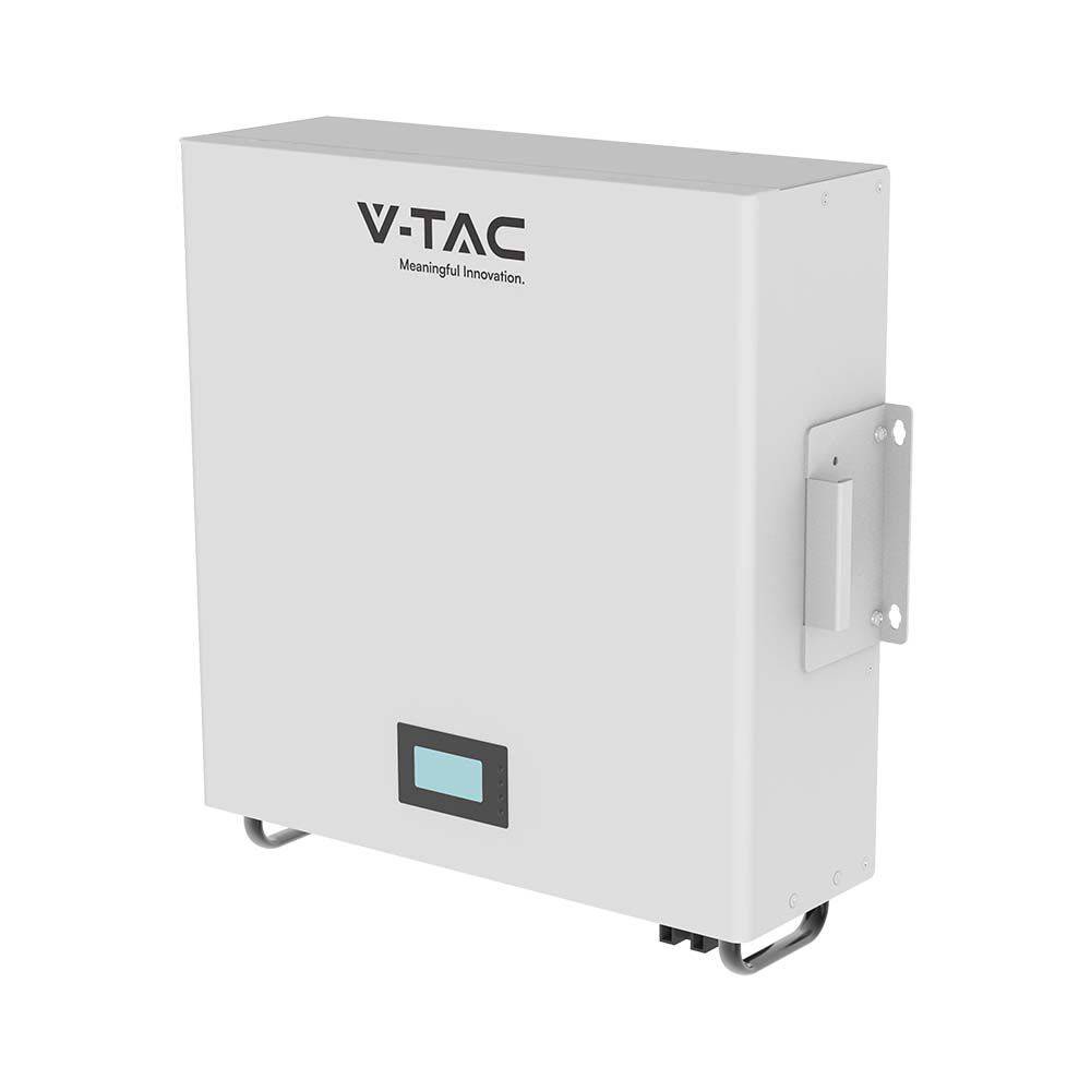 V-TAC Batteria Accumulo LV 5.12kWh LFP 51.2V 100Ah 100A Bianca CEI 0-21-0