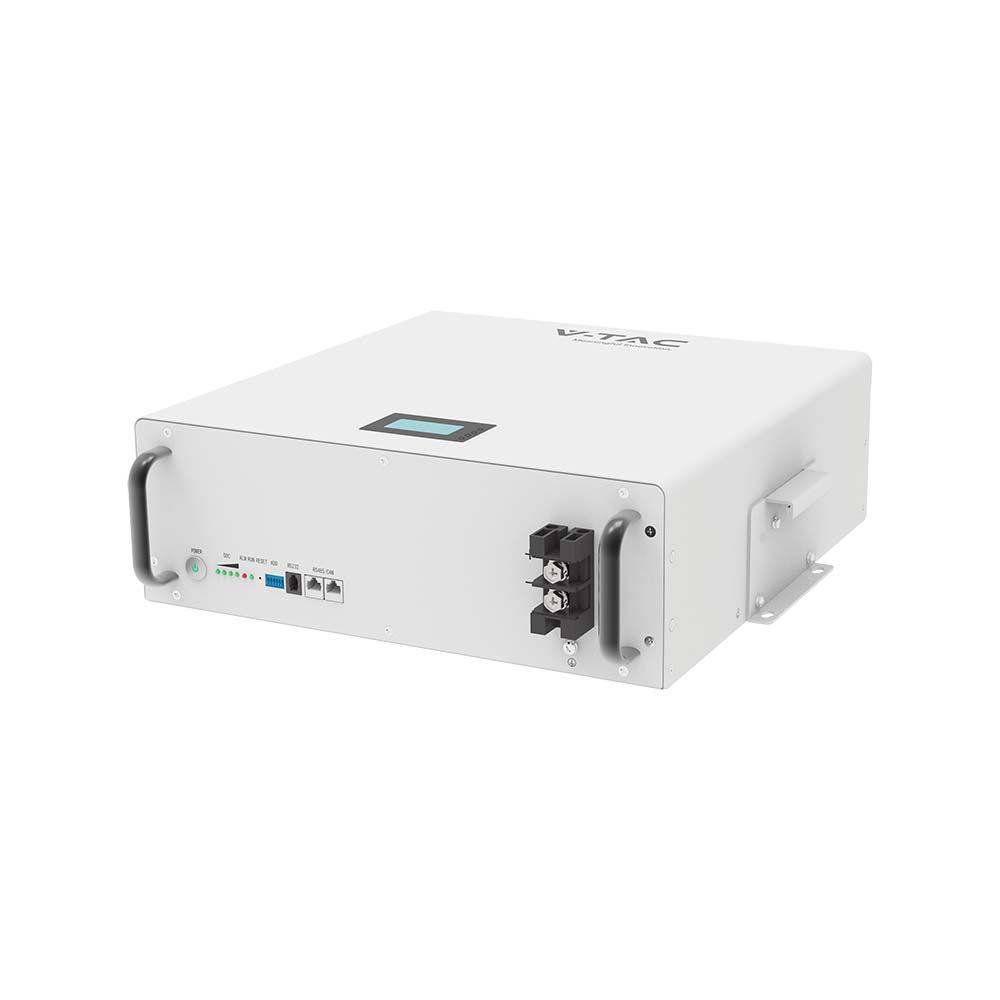 V-TAC Batteria Accumulo LV 5.12kWh LFP 51.2V 100Ah 100A Bianca CEI 0-21-4