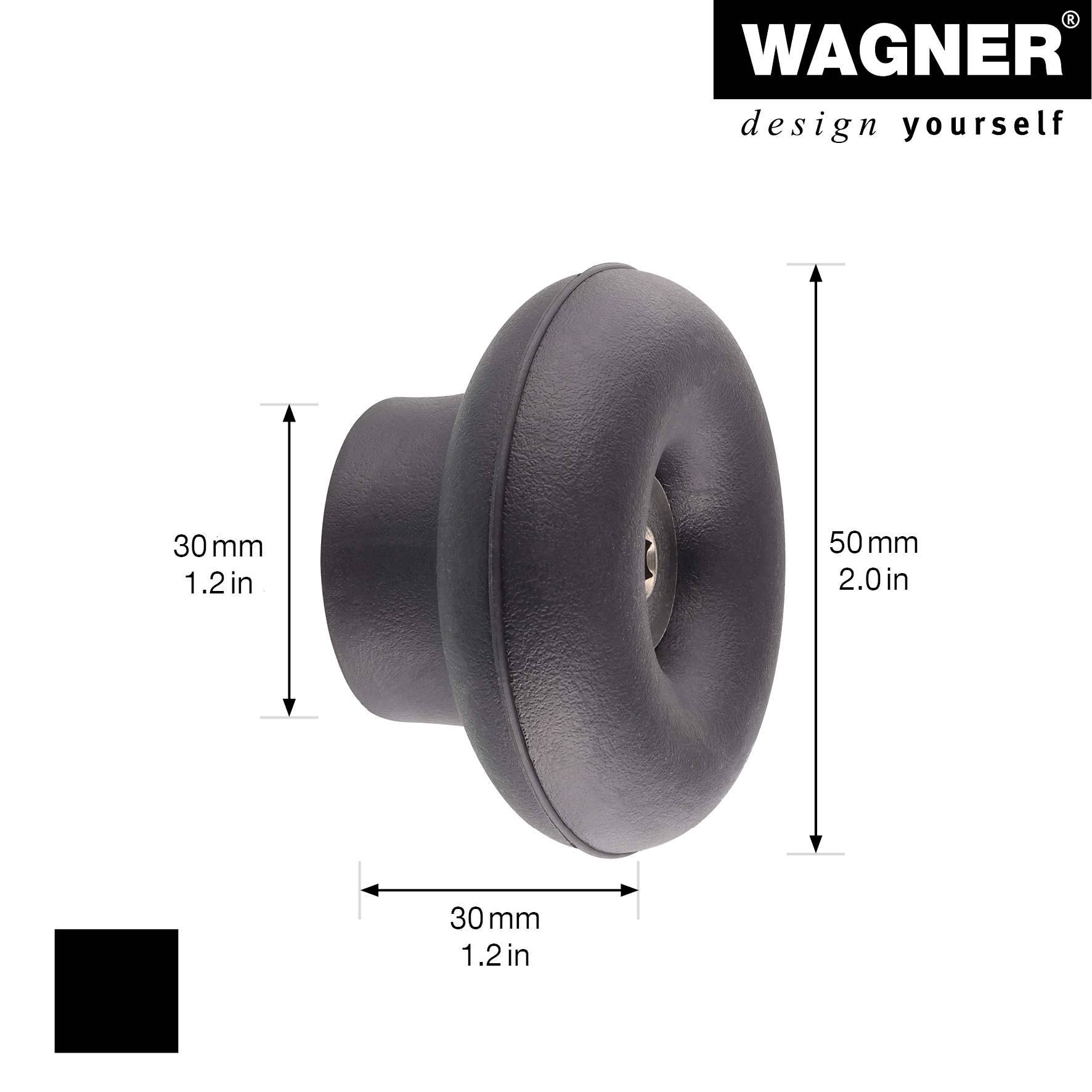 Wagner design yourself Garderobenhaken DOT GH 0202 mit 1 Haken schwarz 1 St. (17020221)-1