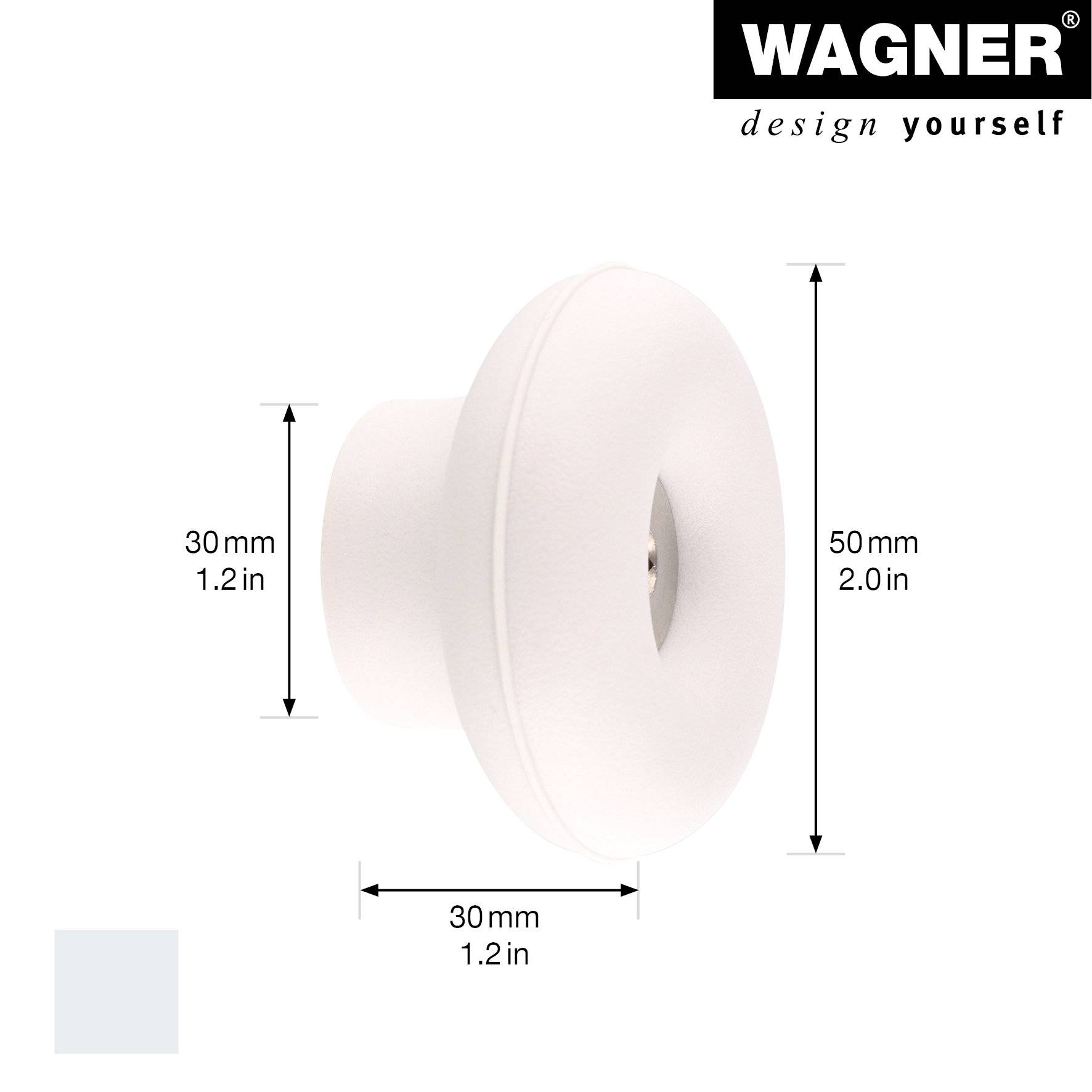 Wagner design yourself Garderobenhaken DOT GH 0214 mit 1 Haken grau 1 St. (17021421)-1