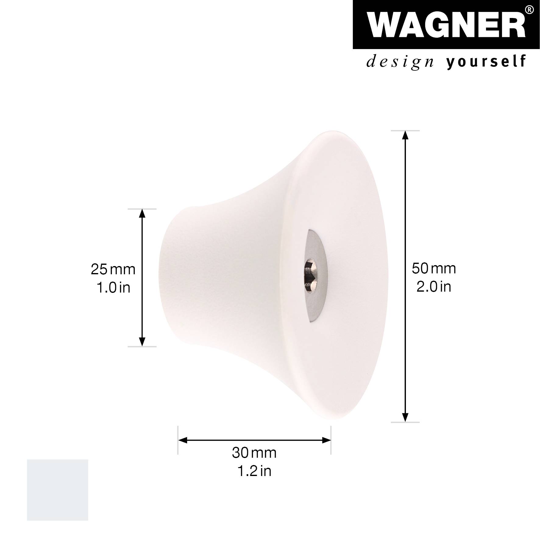 Wagner design yourself Garderobenhaken TULIP GH 0314 mit 1 Haken grau 1 St. (17031421)-1