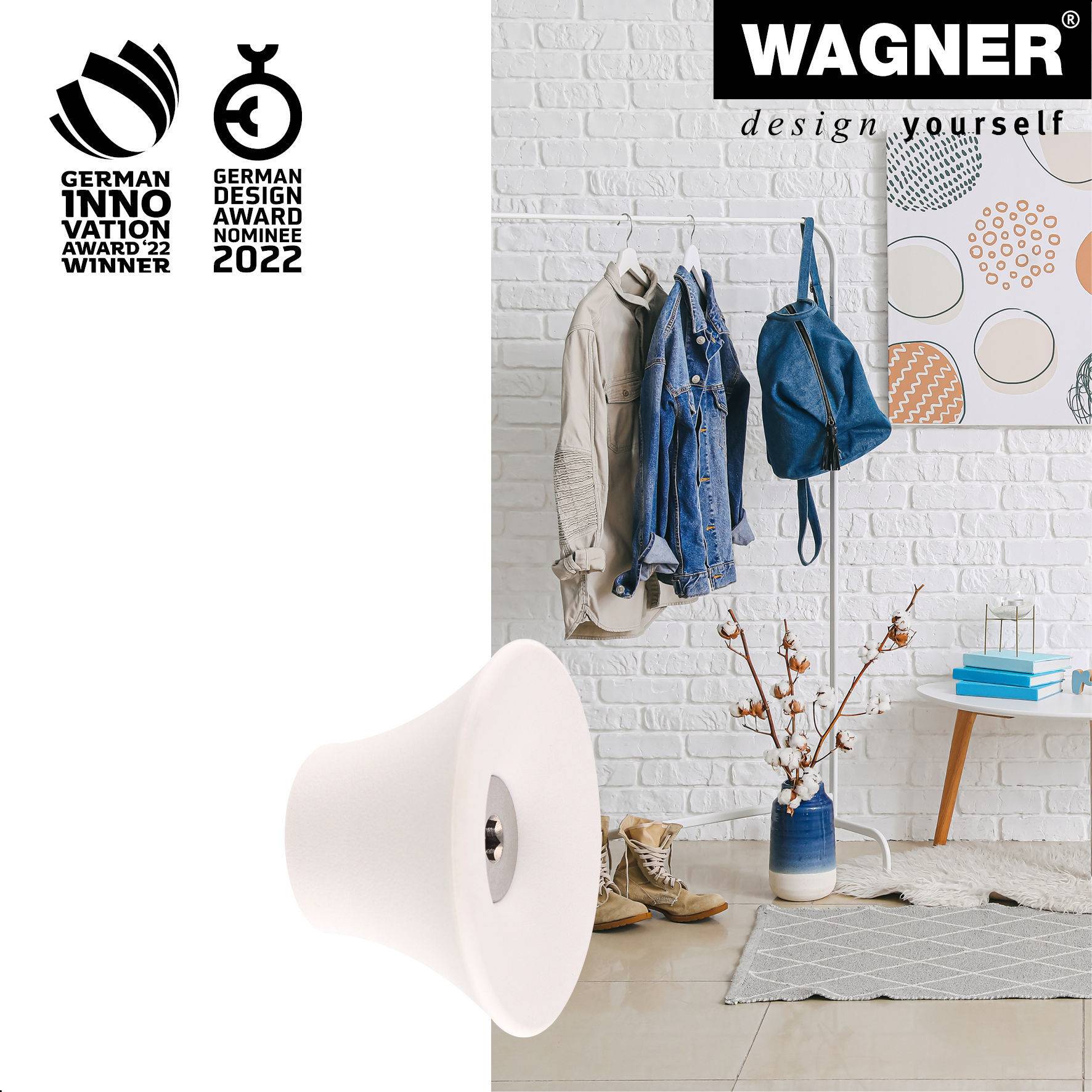 Wagner design yourself Garderobenhaken TULIP GH 0314 mit 1 Haken grau 1 St. (17031421)-2