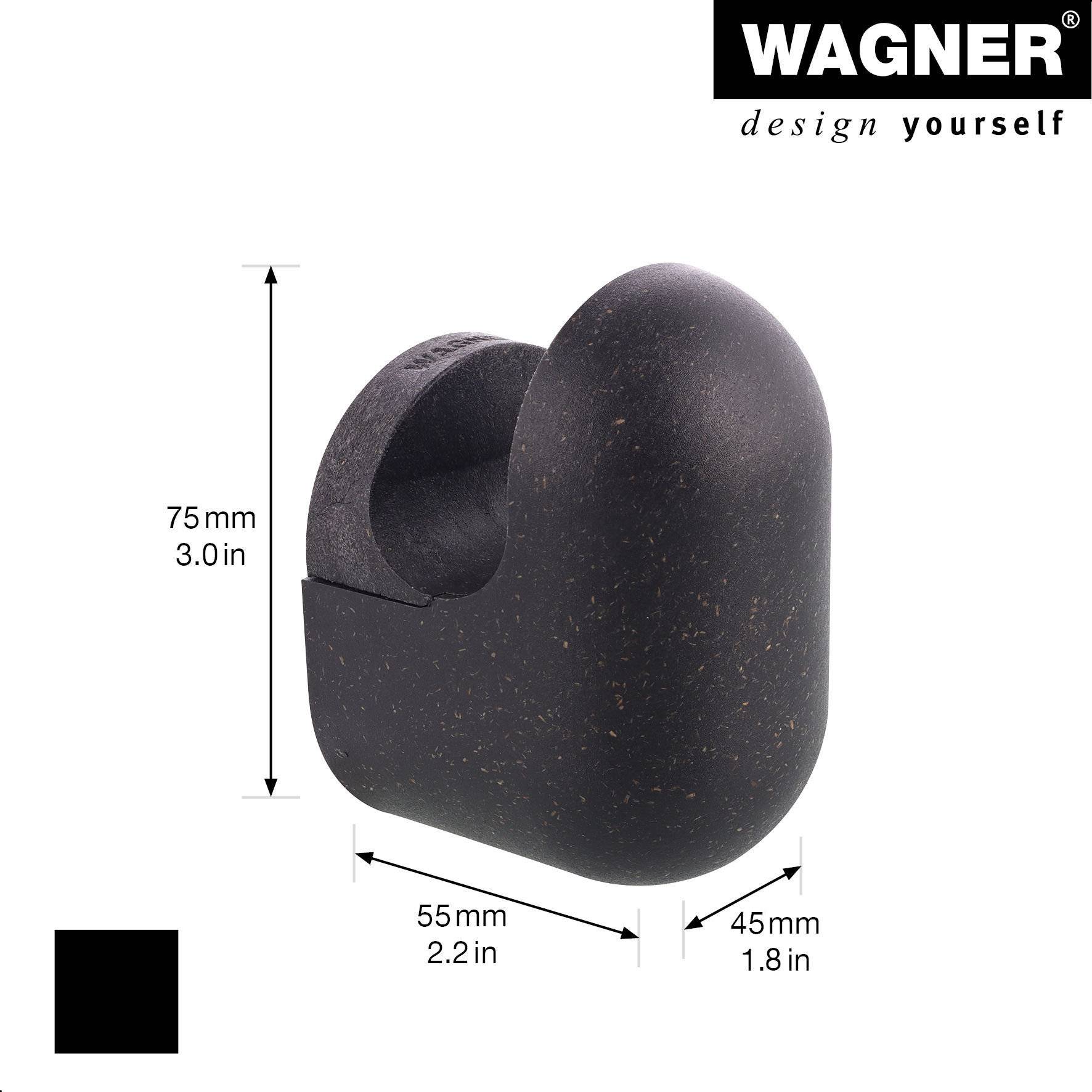 Wagner design yourself Garderobenhaken PILL WH 0402 mit 1 Haken schwarz 1 St. (17040221)-1