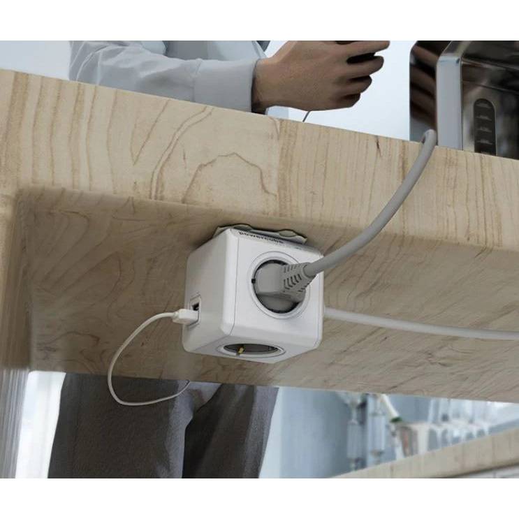 Allocacoc PowerCube extended usb - Stromverteilungseinheit - Wechselstrom 230 V - Eingabe, Eingang CEE 7/7 - Ausgangsans-2