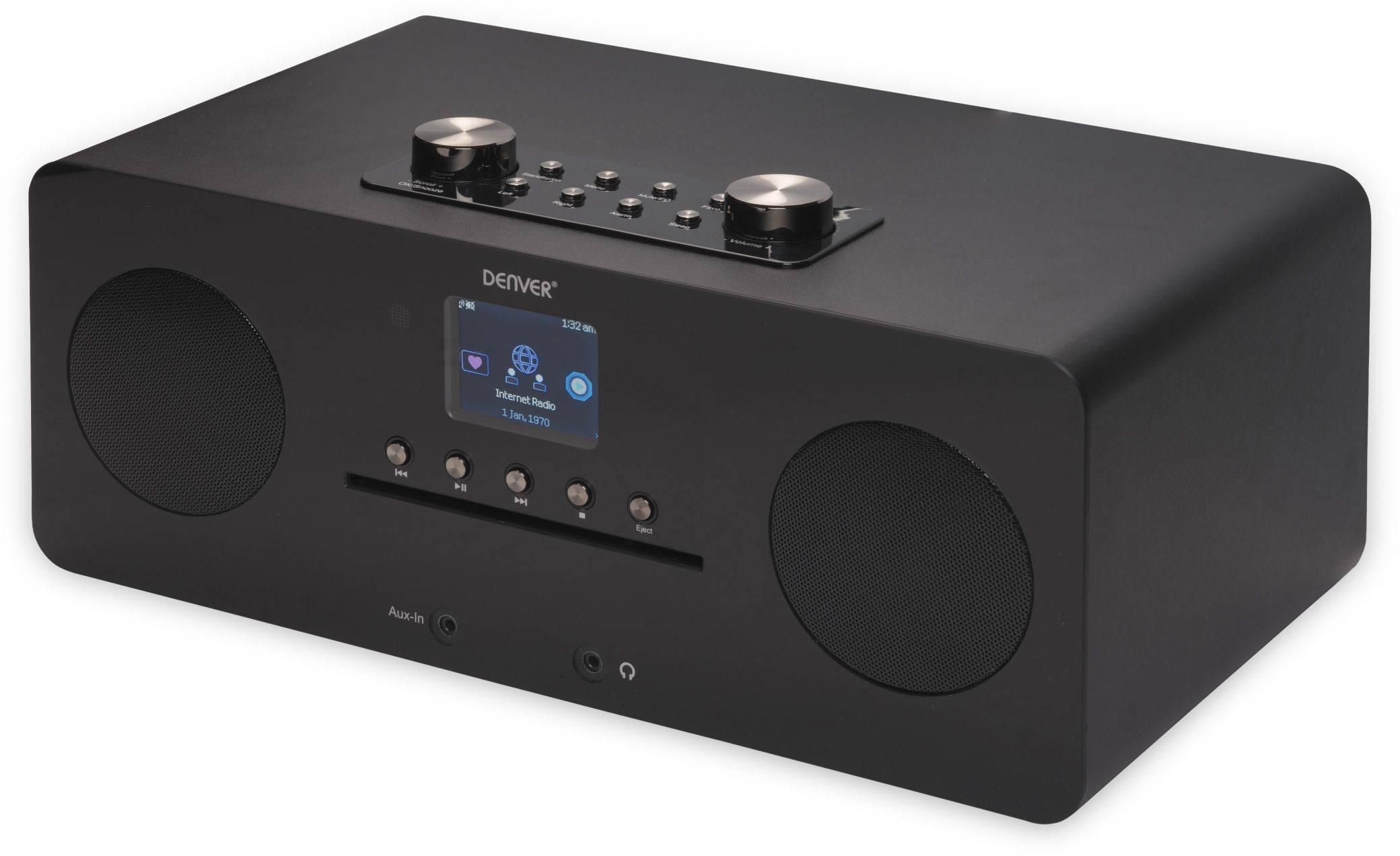 Radio Internet Denver MIR270 - DAB/FM/CD/Bluetooth - 200W - Noir - Design Rétro