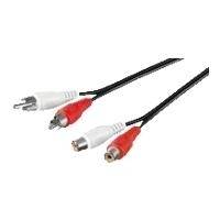 CAVO AUDIO VIDEO 2 CONNETTORI RCA MASCHIO/FEMMINA MT. 10-0