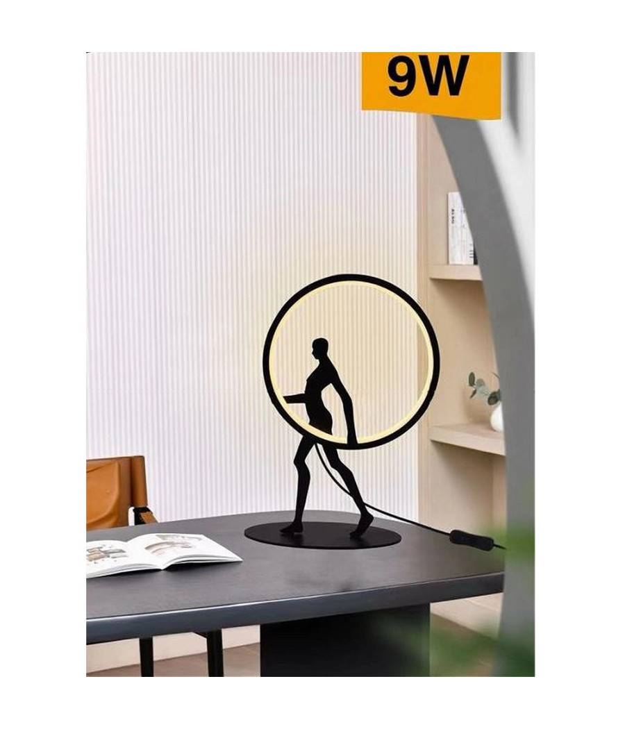 Lampada Da Tavolo 9w Scultura Corpo Uomo A Led Lume Luce 3000k 4000k 6500k D02-n - -Bianco Caldo --0