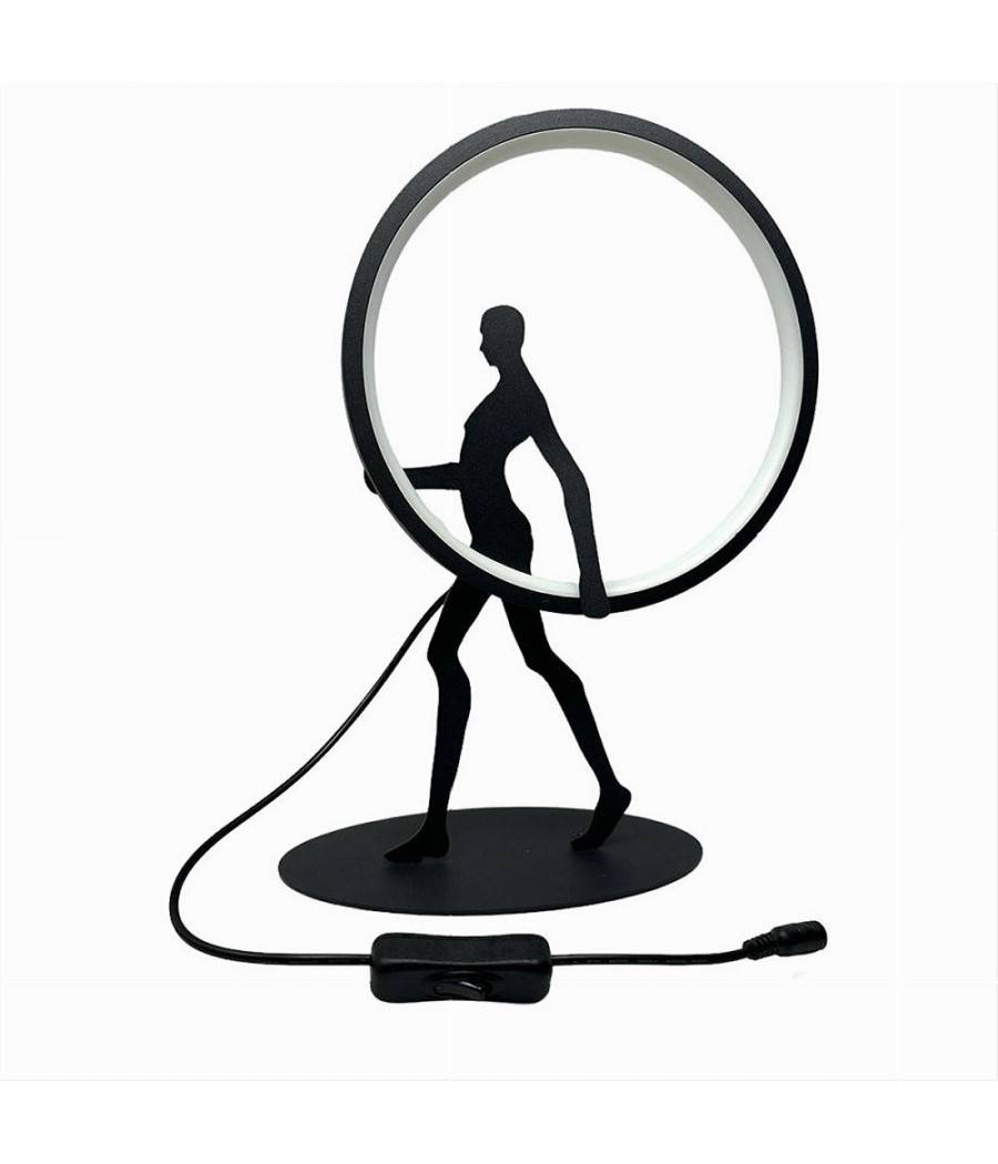 Lampada Da Tavolo 9w Scultura Corpo Uomo A Led Lume Luce 3000k 4000k 6500k D02-n - -Bianco Caldo --1