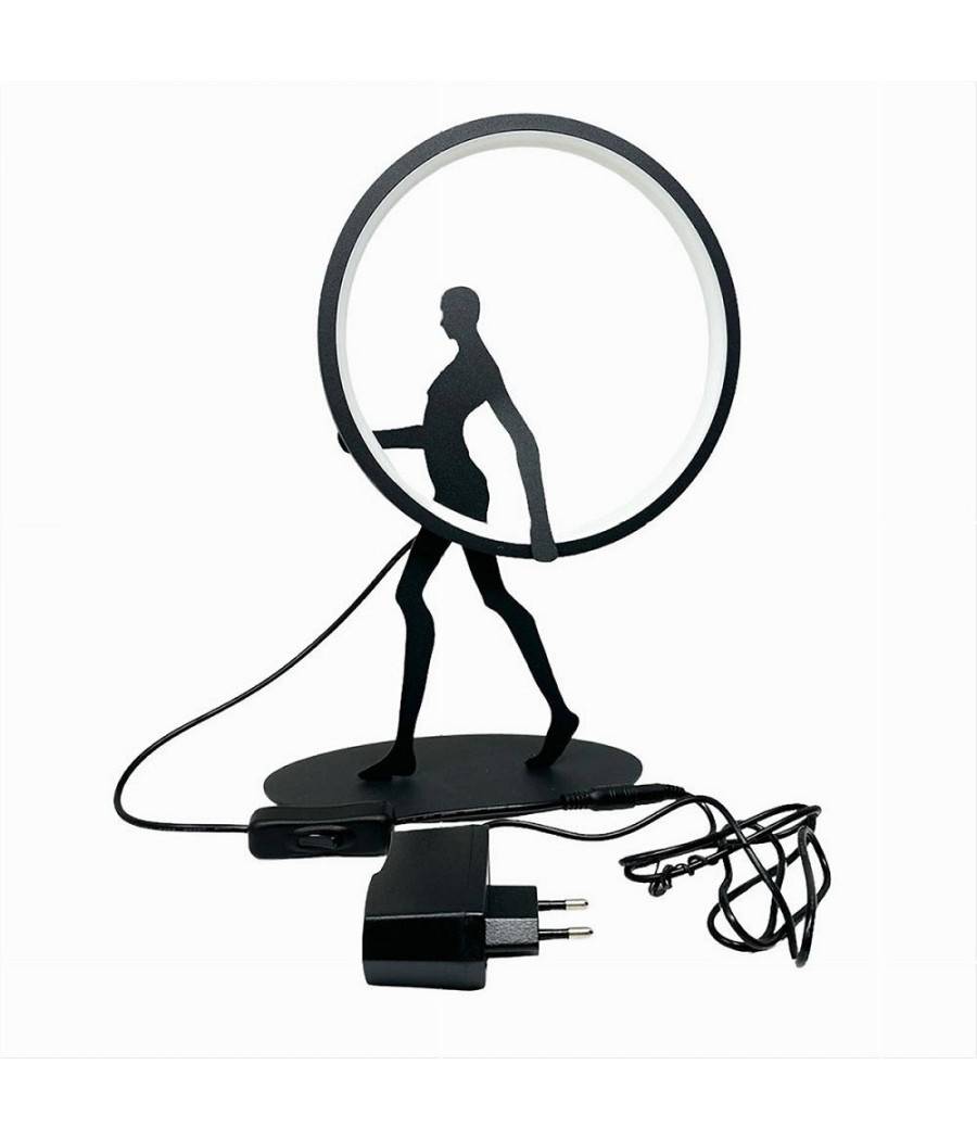 Lampada Da Tavolo 9w Scultura Corpo Uomo A Led Lume Luce 3000k 4000k 6500k D02-n - -Bianco Caldo --3