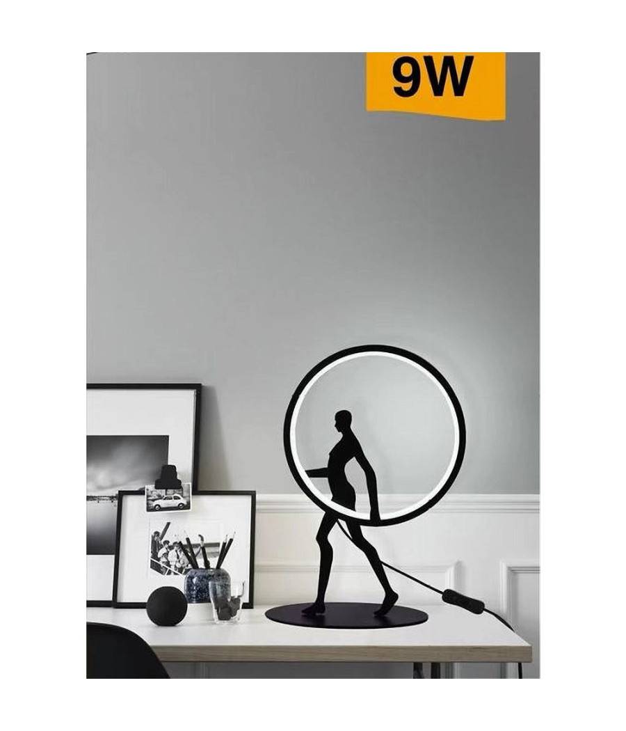 Lampada Da Tavolo 9w Scultura Corpo Uomo A Led Lume Luce 3000k 4000k 6500k D02-n - -Bianco Freddo --0