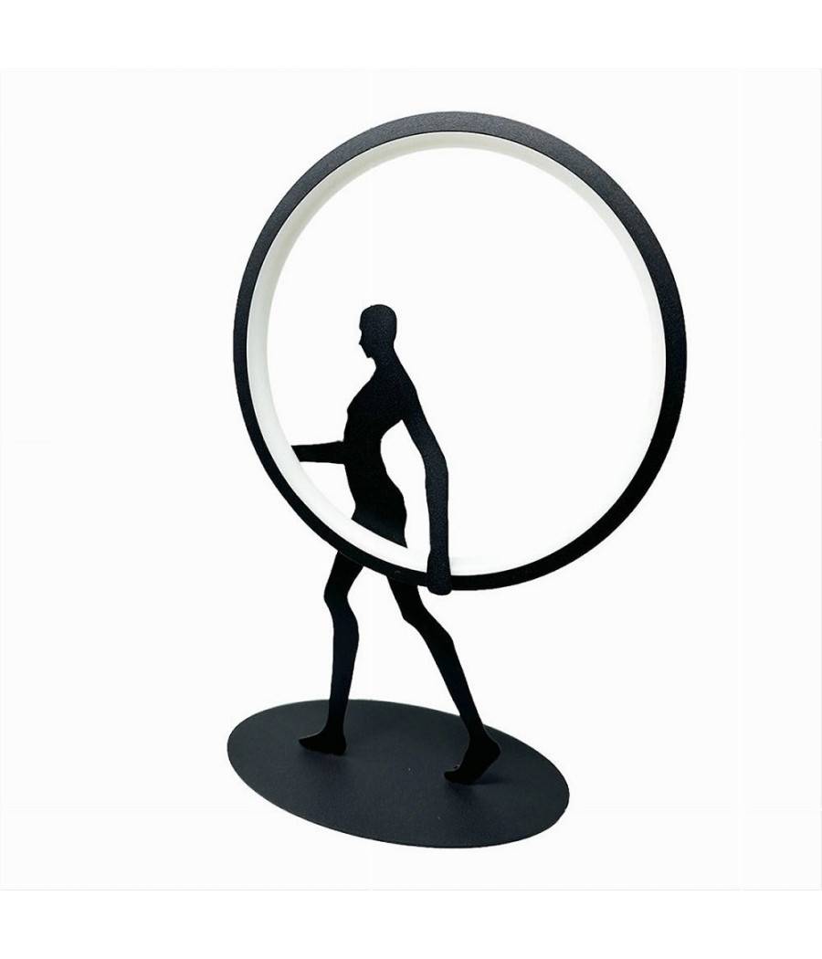 Lampada Da Tavolo 9w Scultura Corpo Uomo A Led Lume Luce 3000k 4000k 6500k D02-n - -Bianco Freddo --2