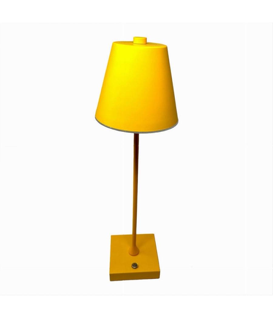 Lampada Tavolo Ricaricabile Usb 10 Watt 3 Colorazione Di Luce Vari Colori D27-3c - Giallo-2