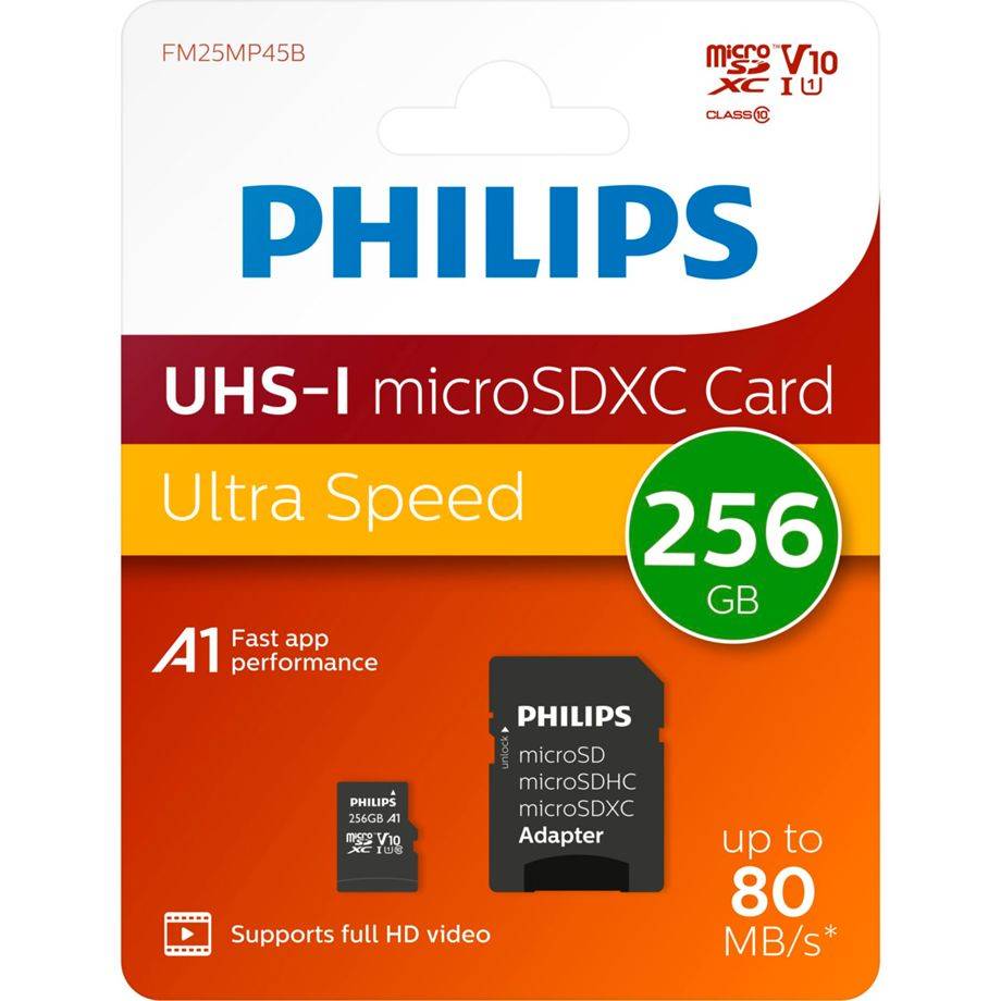 Philips MicroSDXC Card 256GB Class 10 UHS-I U1 incl. Adapter (FM25MP45B/00)-2