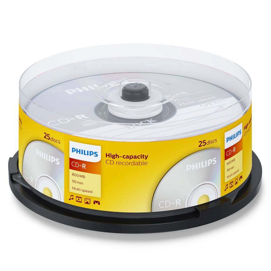 Philips CR8D8NB25 - 25 x CD-R - 800 MB (90min) - Spindel-0