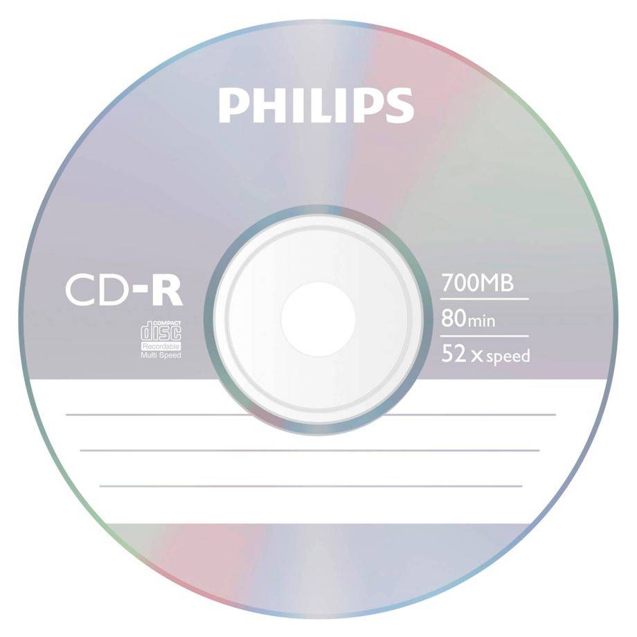 Philips CR7D5NB00 - 100 x CD-R - 700 MB (80 Min) 52x - Spindel-1