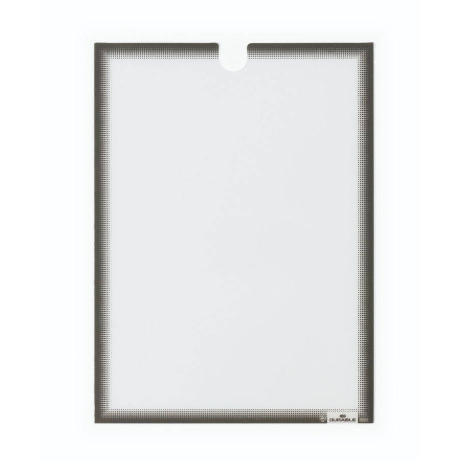 Durable Dokumentenhalter selbstkleben A4 5 Stück anthra grau - Grau - 5er (400657)-0