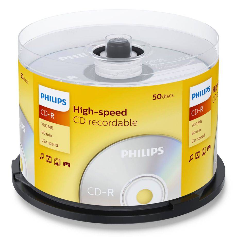 CD-R Philips 700MB 50pcs Spindel 52x (CR7D5NB50/00)-0