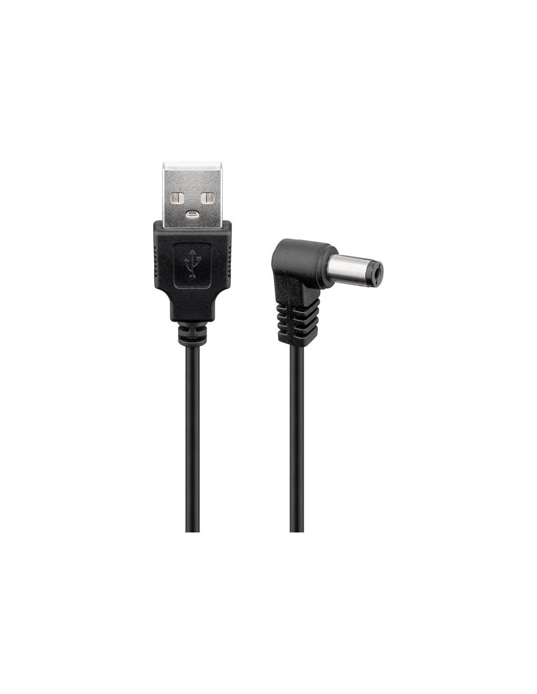 Goodbay Cavo USB A Maschio a DC 5,5 x 2,1 mm Maschio Angolato 1m nero-1