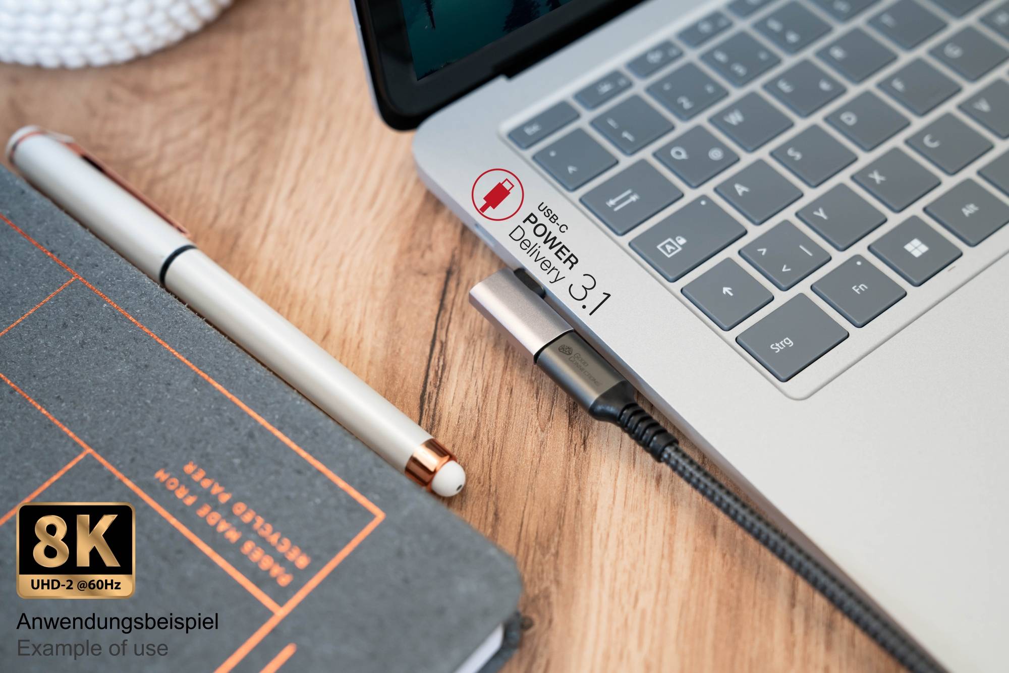 Good Connections Adattatore angolare USB 4.0 Gen. 3x2 Da USB-C maschio a USB-C femmina-3