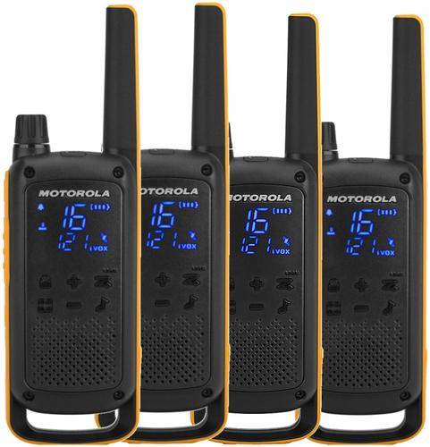 Motorola Talkabout T82 Extreme Quad Pack ricetrasmittente 16 canali Nero, Arancione-0