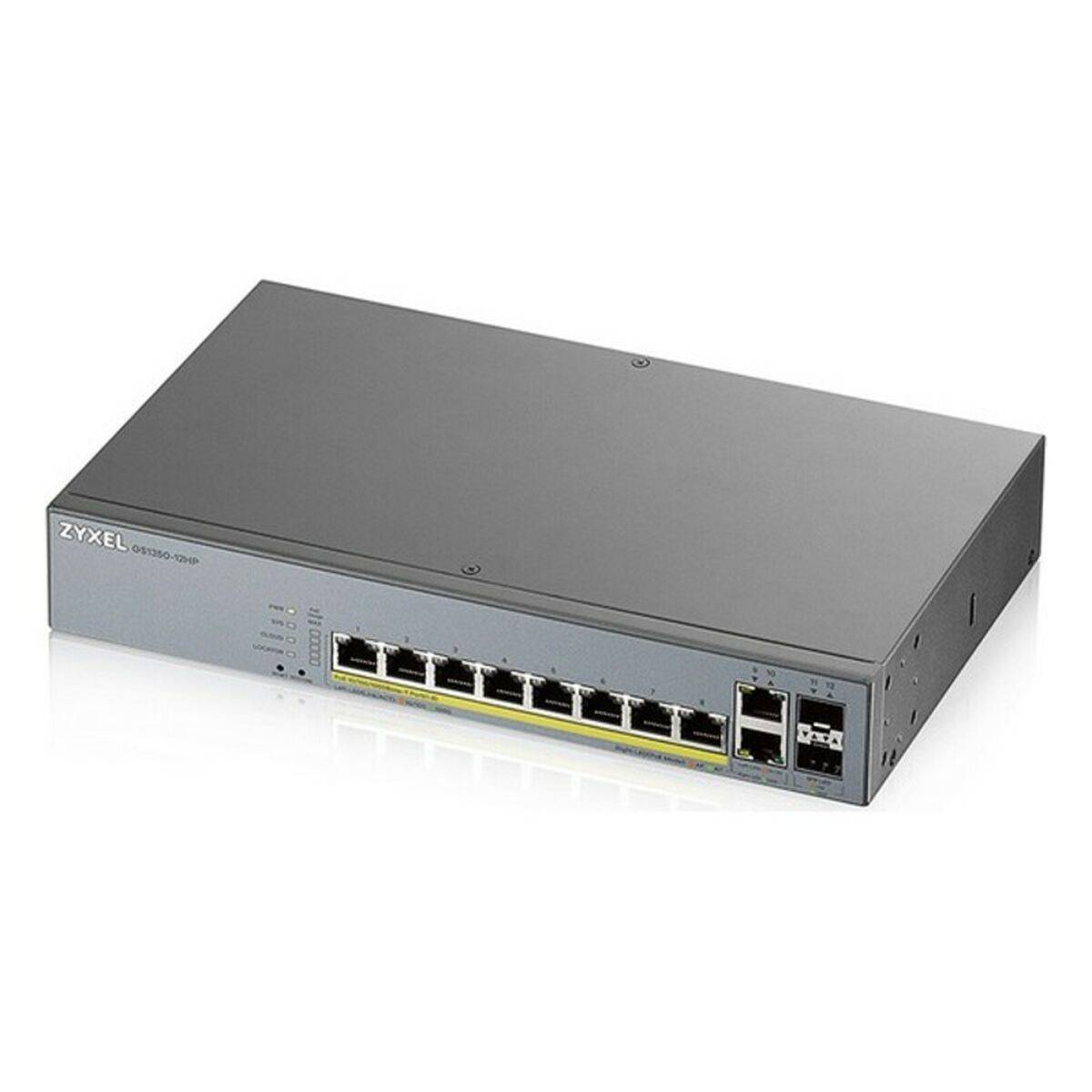 Zyxel gs1350-12hp-eu0101f switch di rete gestito l2 gigabit ethernet 10-100-1000 grigio supporto power over ethernet-0