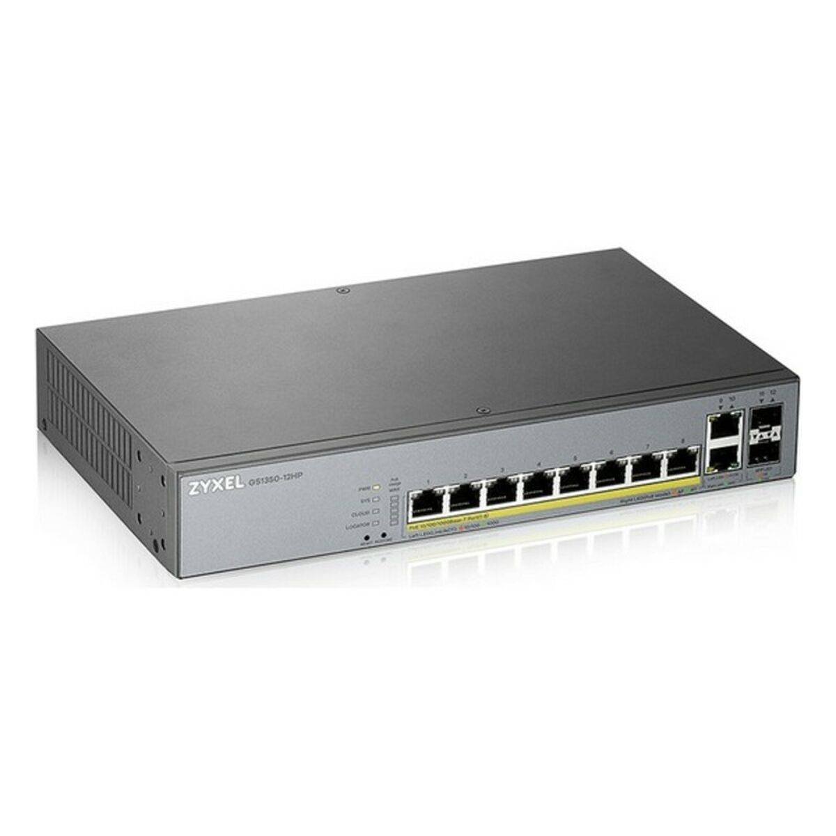 Zyxel gs1350-12hp-eu0101f switch di rete gestito l2 gigabit ethernet 10-100-1000 grigio supporto power over ethernet-1