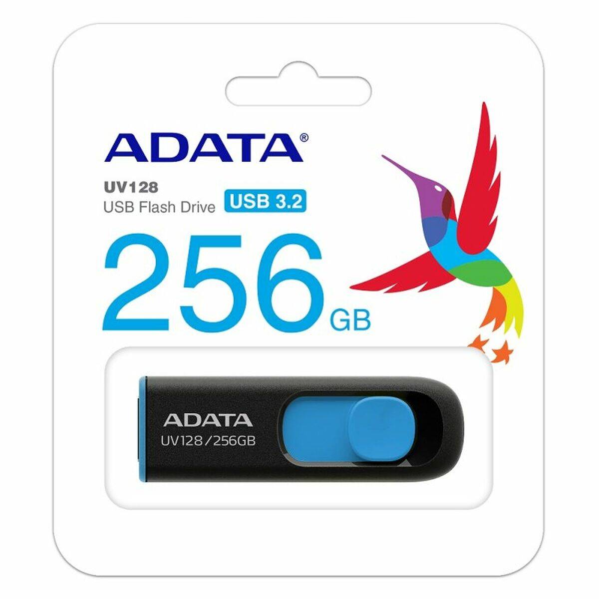 ADATA UV128 unitÃ  flash USB 256 GB USB tipo A 3.2 Gen 1 [3.1 Gen 1] Nero, Blu (-1