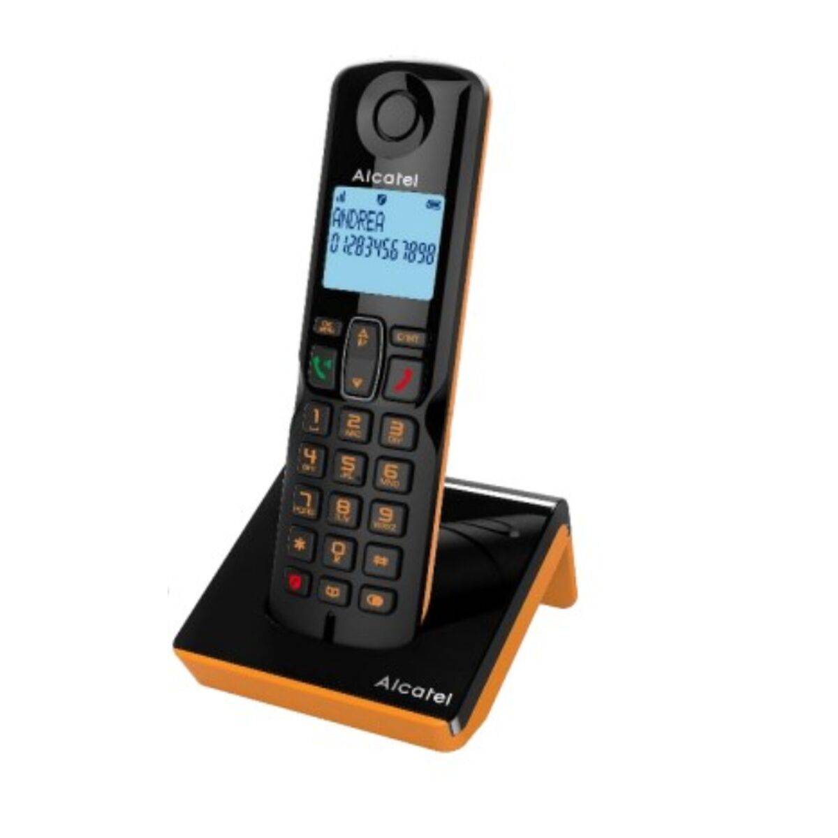Alcatel S280 SOLO ORANGE Telefono DECT Identificatore di chiamata Nero, Arancione-0