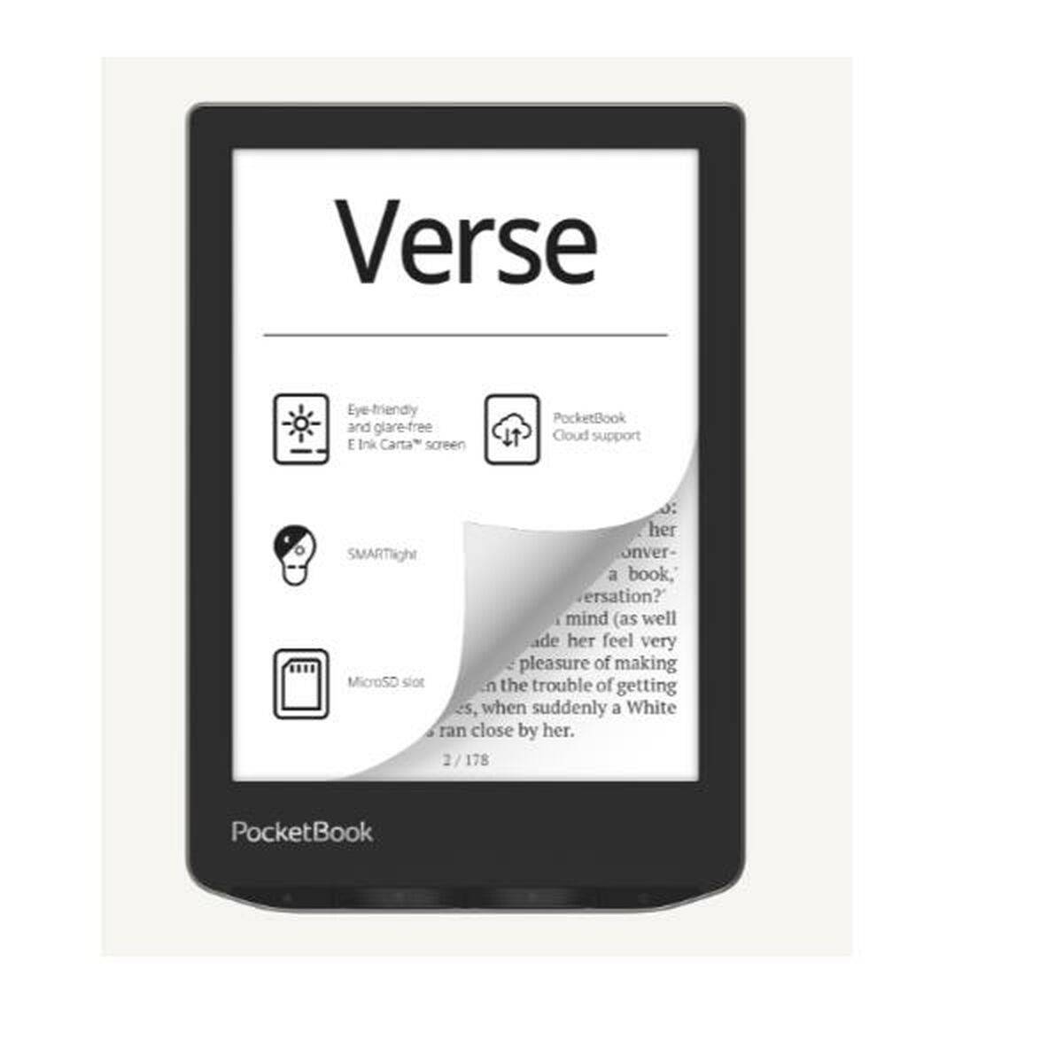 PocketBook Verse - 15,2 cm (6") - E Ink Carta - 758 x 1024 Pixel - ACSM - AZW - AZW3 - CBR - CBZ - CHM - DOC - DOCX - Dj-1