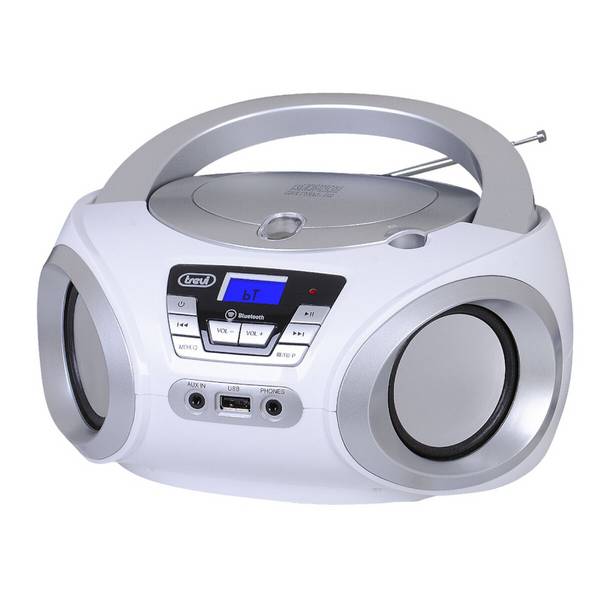 Trevi STEREO PORTATILE BOOMBOX CD WIRELESS USB AUX-IN CMP 544 BT BIANCO