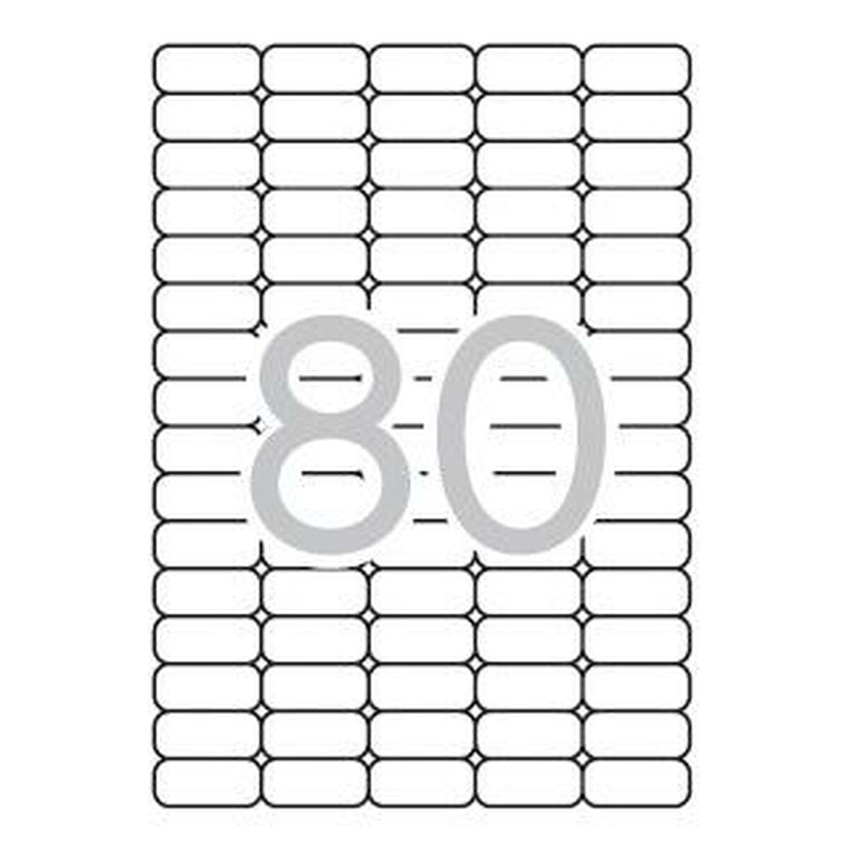 Etichetta bianche rimovibili applicate 35,6 x 16,9 mm 25 fogli-1