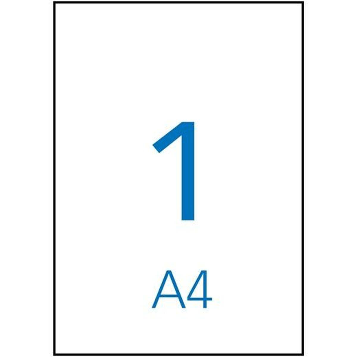 Etichette Appli 500 210x297mm - 500 fogli per 1 etichetta - adesivo permanente - canzoni dritte - colore bianco-1