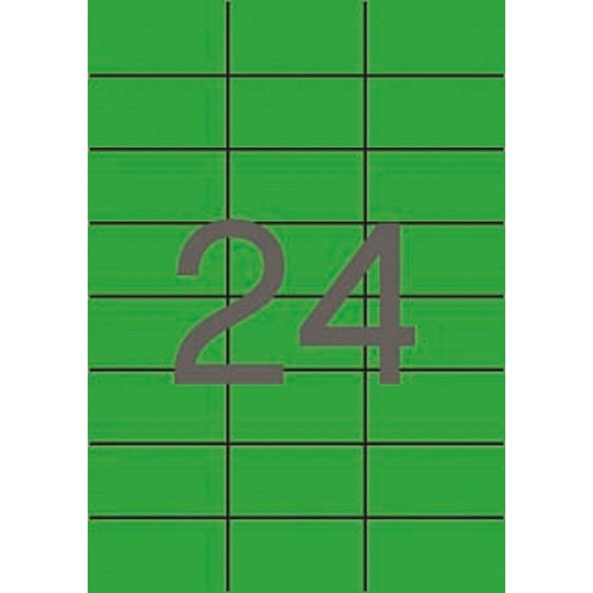 Etichette verdi permanenti applicate 70,0 x 37,0 mm 20 fogli-1