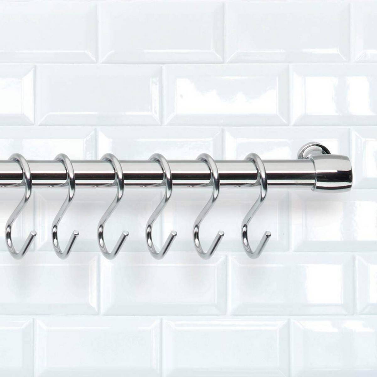 Gancio per appenderla Metaltex Lonardo Cromato Metallo 6,5 cm 6 Pezzi-1