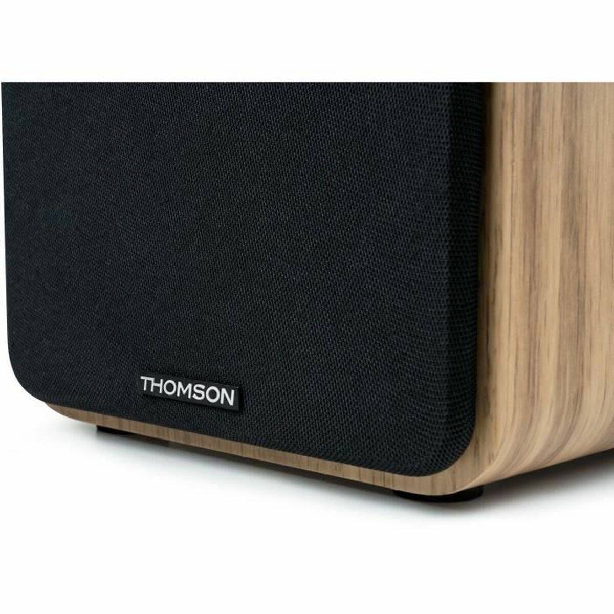 THOMSON WS602DUO - Set di 2 altoparlanti con cassa in legno - 100W - Bluetooth 5.0 - 2 uscite RCA - Legno chiaro-2