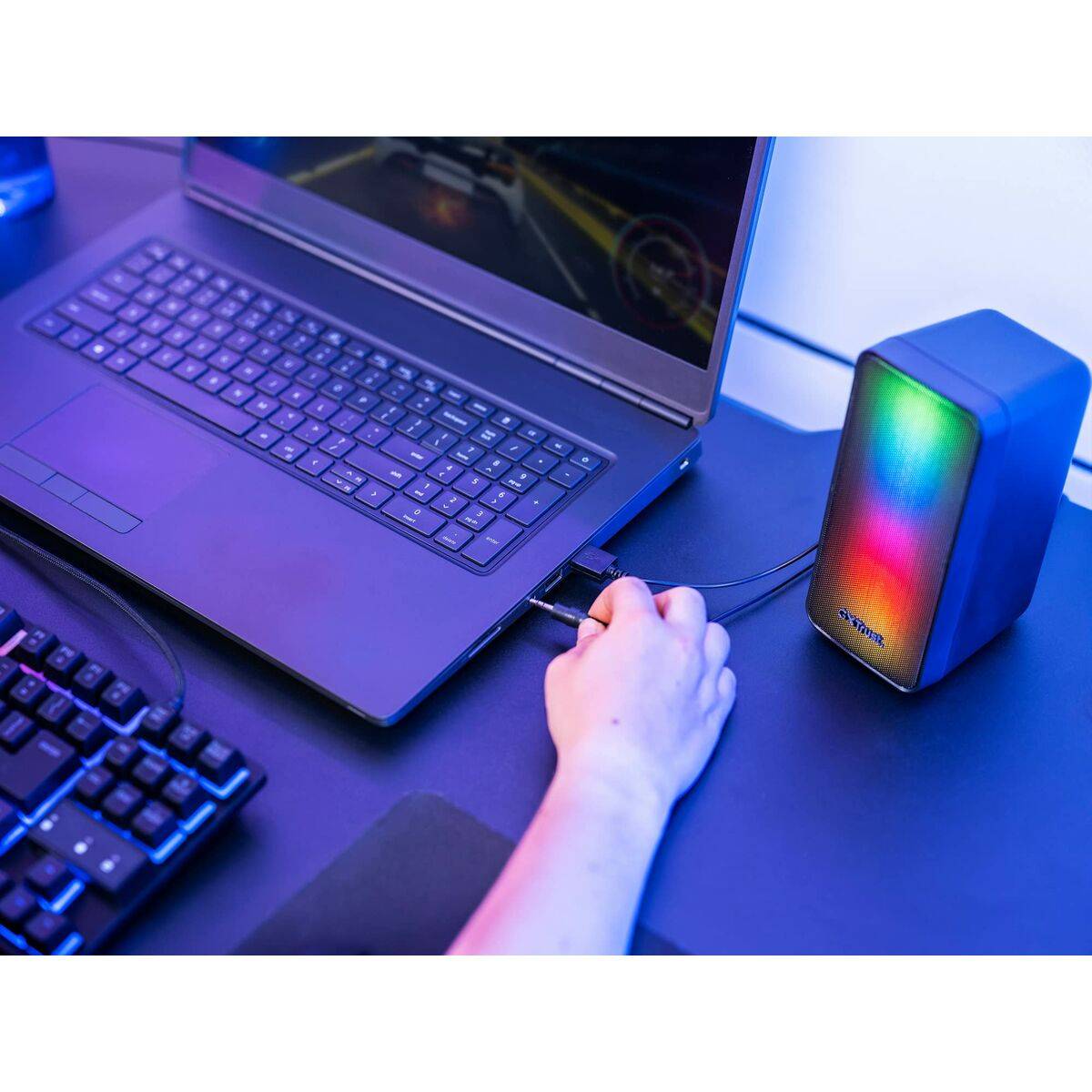 Trust gxt611 wezz altoparlanti rgb 2.0 illuminati 6w usb black-1