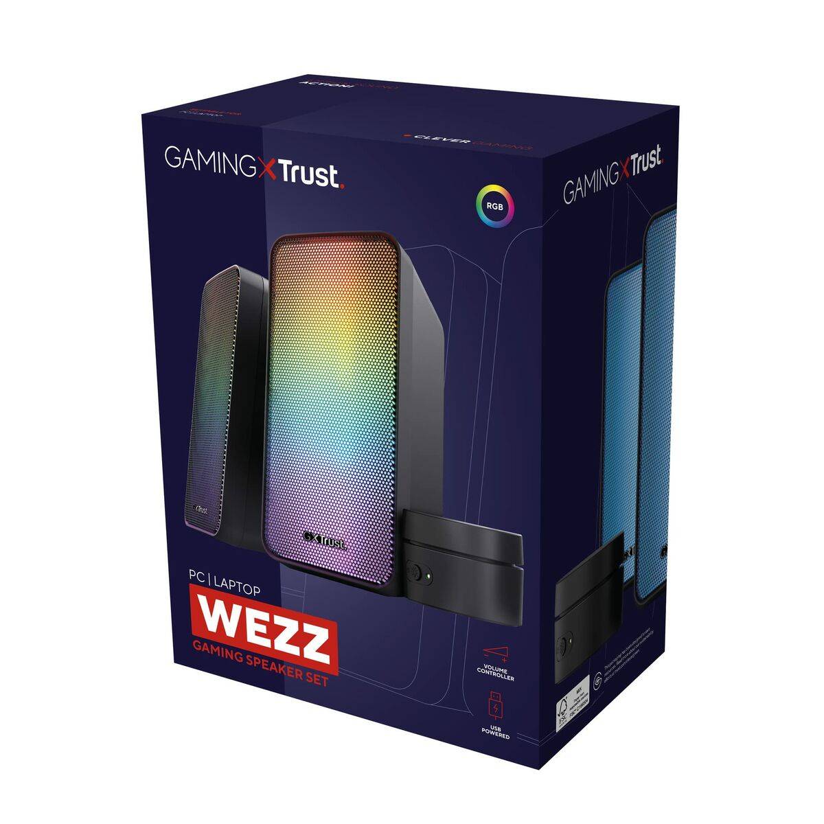 Trust gxt611 wezz altoparlanti rgb 2.0 illuminati 6w usb black-4