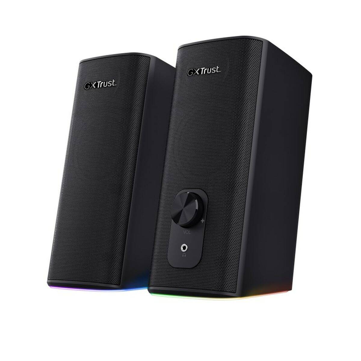 Trust gxt612 cetic 2.0 rgb coppia di speaker doppia connessione bluetooth + jack 3,5mm 9w rms illuminazione rgb nero-0