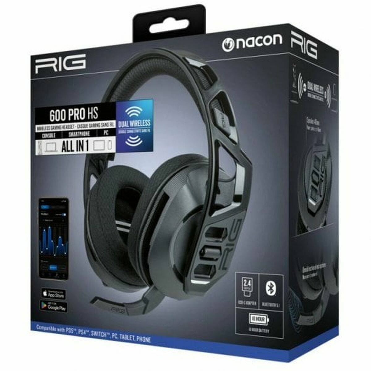 NACON RIG 600 PRO HS Auricolare Wireless A Padiglione Giocare USB tipo-C Bluetooth Nero-2