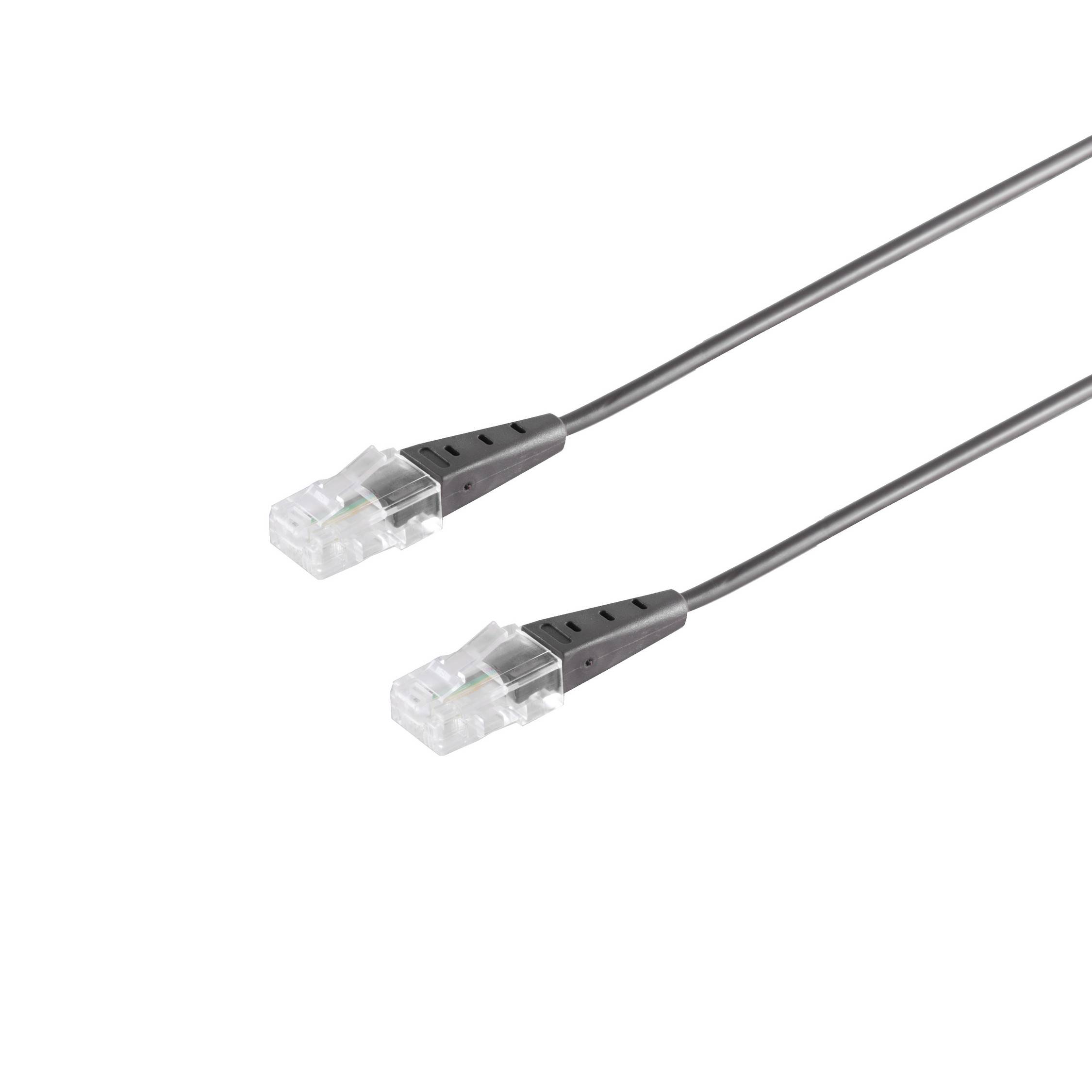S/CONN maximum connectivity ISDN-Anschlusskabel, RJ45 Stecker auf RJ45 Stecker, Rundkabel, 4-adrig, schwarz, 6,0m (70078-0