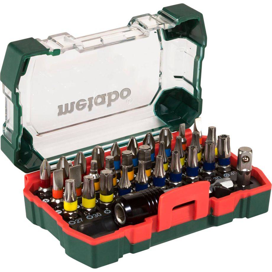 Metabo - Schraubenziehersatz - 32 Stücke - torx, phillips, pozidriv, hex, slot, aufbruchsicher Torx - Länge: 25 mm (6267-1