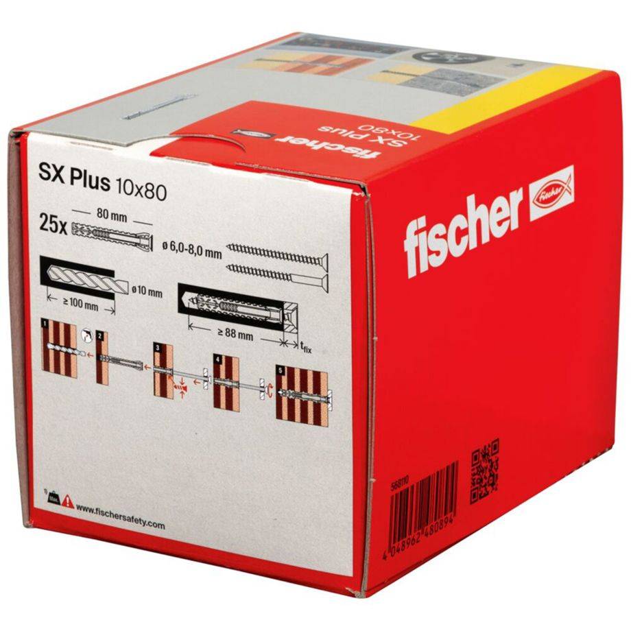 Fischer SX Plus Spreizdübel 80 mm 10 mm 568110 25 St. (568110)-2